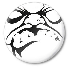 Значок с принтом Pudge Dota Пудж в Санкт-Петербурге,  металл | круглая форма, металлическая застежка в виде булавки | black | dota | dota2 | hero | obey | pudge | red | дота | дота2 | падж | паджерс | паджик | пудж