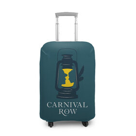 Чехол для чемодана 3D с принтом Карнивал Роу - Carnival Row в Санкт-Петербурге, 86% полиэфир, 14% спандекс | двустороннее нанесение принта, прорези для ручек и колес | Тематика изображения на принте: carnival row | волшебный | исторический | карнивал роу | крылья | лампа | лого | логотип | подарок | сериал | сказка | фея | шляпа