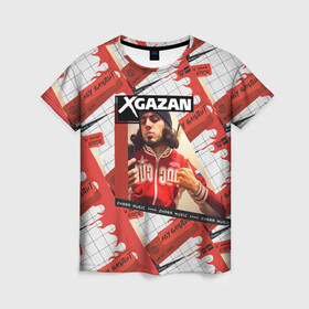 Женская футболка 3D с принтом Клип Gazan - АБУ БАНДИТ в Санкт-Петербурге, 100% полиэфир ( синтетическое хлопкоподобное полотно) | прямой крой, круглый вырез горловины, длина до линии бедер | gazan | абу бандит | клип | навести | охота | суету