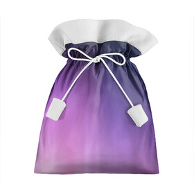 Подарочный 3D мешок с принтом северное сияние фиолетовый в Санкт-Петербурге, 100% полиэстер | Размер: 29*39 см | Тематика изображения на принте: градиент | звезды | космос | небо | ночь | природа | пурпурный | север | северное сияние | сиреневый | фиолетовый