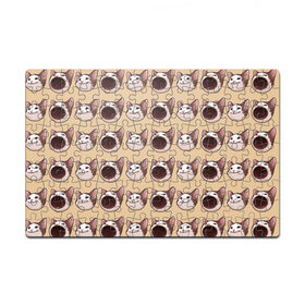 Пазл магнитный 126 элементов с принтом поп кэт в Санкт-Петербурге, полимерный материал с магнитным слоем | 126 деталей, размер изделия —  180*270 мм | popping cat | кот | мем