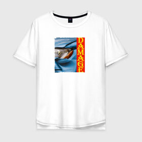 Мужская футболка хлопок Oversize с принтом Разбитая машина Toyota Altezza в Санкт-Петербурге, 100% хлопок | свободный крой, круглый ворот, “спинка” длиннее передней части | lexus is | toyota altezza | голубая машина | повреждение | разбитая машина