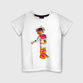 Детская футболка хлопок с принтом Фантайм Чика в Санкт-Петербурге, 100% хлопок | круглый вырез горловины, полуприлегающий силуэт, длина до линии бедер | fnaf | аниматроник | пиццерия | робот | фантайм чика | чика