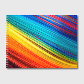 Альбом для рисования с принтом цветной мех диагональ в Санкт-Петербурге, 100% бумага
 | матовая бумага, плотность 200 мг. | волокна | геометрия | диагональ | краски | мех | полоски | полосы | радуга | текстура | цвета | яркий