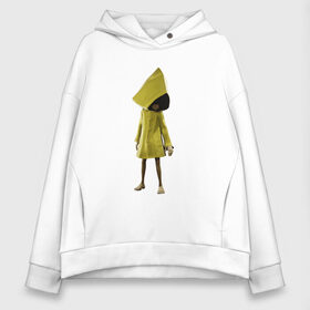 Женское худи Oversize хлопок с принтом Little Nightmares в Санкт-Петербурге, френч-терри — 70% хлопок, 30% полиэстер. Мягкий теплый начес внутри —100% хлопок | боковые карманы, эластичные манжеты и нижняя кромка, капюшон на магнитной кнопке | games | little nightmares | playstation | игра | мрачный | персонаж игры | человечек