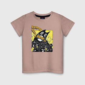 Детская футболка хлопок с принтом Pop Cat в Санкт-Петербурге, 100% хлопок | круглый вырез горловины, полуприлегающий силуэт, длина до линии бедер | pop cat | wide mouthed popping cat | арты | буп | мемы