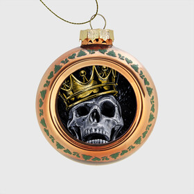 Стеклянный ёлочный шар с принтом Король скелетов в Санкт-Петербурге, Стекло | Диаметр: 80 мм | Тематика изображения на принте: 