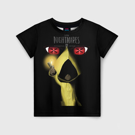 Детская футболка 3D с принтом Little Nightmares 2 в Санкт-Петербурге, 100% гипоаллергенный полиэфир | прямой крой, круглый вырез горловины, длина до линии бедер, чуть спущенное плечо, ткань немного тянется | little nightmares 2 | игры | хоррор