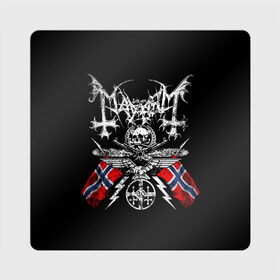 Магнит виниловый Квадрат с принтом MAYHEM в Санкт-Петербурге, полимерный материал с магнитным слоем | размер 9*9 см, закругленные углы | black metal | mayhem | блэк метал | группа | мейхем | метал | рок