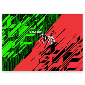 Поздравительная открытка с принтом CYBERPUNK 2077 в Санкт-Петербурге, 100% бумага | плотность бумаги 280 г/м2, матовая, на обратной стороне линовка и место для марки
 | cd project red | cyberpunk 2077 | keanu reeves | samurai | киану ривз | киберпанк 2077 | самураи