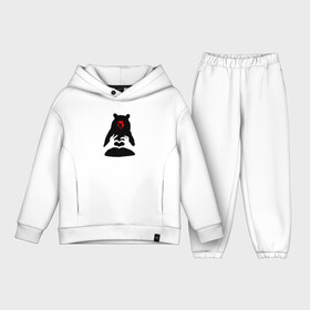 Детский костюм хлопок Oversize с принтом Mishka в Санкт-Петербурге,  |  | animal | bear | girl | love | голова | животное | животные | зверь | любовь | медведь | михаил | миша | мишка | сердечко | сердце | хищник