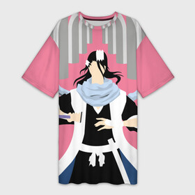 Платье-футболка 3D с принтом Бякуя Кучики в Санкт-Петербурге,  |  | anime | bleach | аниме | анимэ | банкай | блич | итиго | ичиго | куросаки | кучики | орихимэ | рукия | синигами | япония