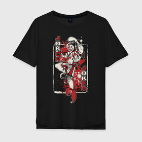 Мужская футболка хлопок Oversize с принтом joker в Санкт-Петербурге, 100% хлопок | свободный крой, круглый ворот, “спинка” длиннее передней части | boxungб джокер | joker | muay thai | бокс | муай тай