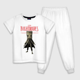 Детская пижама хлопок с принтом Little Nightmares в Санкт-Петербурге, 100% хлопок |  брюки и футболка прямого кроя, без карманов, на брюках мягкая резинка на поясе и по низу штанин
 | little nightmares | игра | страшилка | страшная игра | ужас | хоррор