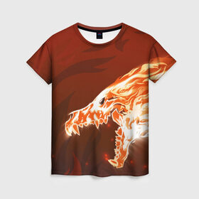 Женская футболка 3D с принтом Howl в Санкт-Петербурге, 100% полиэфир ( синтетическое хлопкоподобное полотно) | прямой крой, круглый вырез горловины, длина до линии бедер | counter strike | cs go | howl | skin cs go | дракон | скины | скины кс го