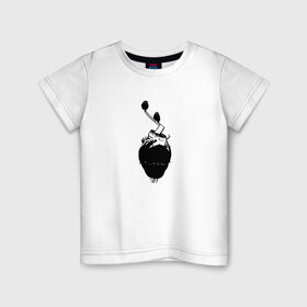 Детская футболка хлопок с принтом Сердце природы в Санкт-Петербурге, 100% хлопок | круглый вырез горловины, полуприлегающий силуэт, длина до линии бедер | арт | дерево | природа | птицы | сердце | сохрани природу | топор | черно белое | экология