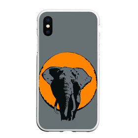 Чехол для iPhone XS Max матовый с принтом Африканский Слон в Санкт-Петербурге, Силикон | Область печати: задняя сторона чехла, без боковых панелей | африка | графика | дикий мир | животное | персонаж | природа | рисунок | слон