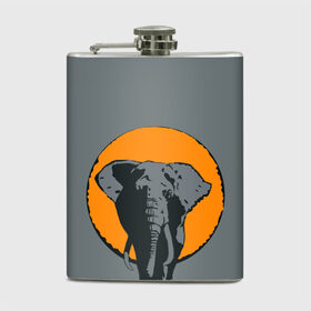 Фляга с принтом Африканский Слон в Санкт-Петербурге, металлический корпус | емкость 0,22 л, размер 125 х 94 мм. Виниловая наклейка запечатывается полностью | африка | графика | дикий мир | животное | персонаж | природа | рисунок | слон