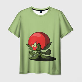 Мужская футболка 3D с принтом Мистер Помидор в Санкт-Петербурге, 100% полиэфир | прямой крой, круглый вырез горловины, длина до линии бедер | графика | мир растений | овощи | персонаж | помидор | природа | рисунок | томат