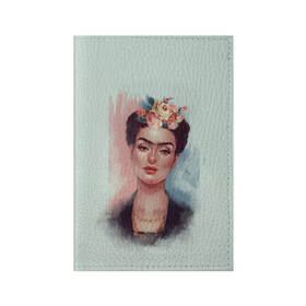 Обложка для паспорта матовая кожа с принтом Frida в Санкт-Петербурге, натуральная матовая кожа | размер 19,3 х 13,7 см; прозрачные пластиковые крепления | Тематика изображения на принте: 8 march | 8 марта | cool girl | feminism | flower | frida | girl | kahlo | woman | в подарок | весна | девочкам | девочке | женские | женщинам | женщине | март | праздник | фем | феменизм | фрида кало | цветочки | цветы
