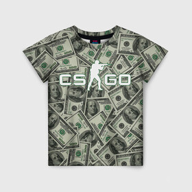 Детская футболка 3D с принтом CS:GO - Franklin | Франклин в Санкт-Петербурге, 100% гипоаллергенный полиэфир | прямой крой, круглый вырез горловины, длина до линии бедер, чуть спущенное плечо, ткань немного тянется | beast | counter | cs | dollar | dollars | easy | ez | franklin | gg | ggwp | global | go | hyper | kill | money | offensive | one | shot | strike | деньги | доллар | доллары | контра | франклин