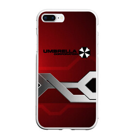 Чехол для iPhone 7Plus/8 Plus матовый с принтом Umbrella Corp. в Санкт-Петербурге, Силикон | Область печати: задняя сторона чехла, без боковых панелей | biohazard | crocodile | fang | game | hand | monster | new umbrella | resident evil | resident evil 7 | resident evil 8 | umbrella | umbrella corp | umbrella corporation | zombie | обитель зла