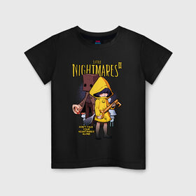 Детская футболка хлопок с принтом LITTLE NIGHTMARES 2 в Санкт-Петербурге, 100% хлопок | круглый вырез горловины, полуприлегающий силуэт, длина до линии бедер | little nightmares | little nightmares 2 | six | игры | комиксы | шестая