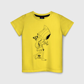 Детская футболка хлопок с принтом LITTLE NIGHTMARES в Санкт-Петербурге, 100% хлопок | круглый вырез горловины, полуприлегающий силуэт, длина до линии бедер | little nightmares | little nightmares 2 | six | игры | комиксы | шестая