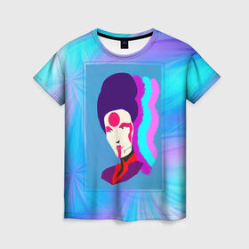 Женская футболка 3D с принтом Cyberpunk 2077 Meanin в Санкт-Петербурге, 100% полиэфир ( синтетическое хлопкоподобное полотно) | прямой крой, круглый вырез горловины, длина до линии бедер | 2077 | advertisement | asian | ciberpunk | cyberpank | cyberpunk | cyberpunk 2077 | meanin | neowave | night city | woman | азиатка с рекламы | банер | киберпанк | киберпанк 2077 | минин | найтсити | неовейв | реклама