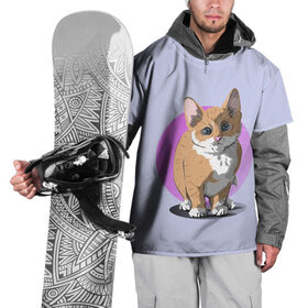 Накидка на куртку 3D с принтом Грустный Котик в Санкт-Петербурге, 100% полиэстер |  | графика | домашний животные | животное | котенок | котик | персонаж | природа | рисунок