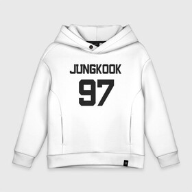 Детское худи Oversize хлопок с принтом BTS - Jungkook 97 в Санкт-Петербурге, френч-терри — 70% хлопок, 30% полиэстер. Мягкий теплый начес внутри —100% хлопок | боковые карманы, эластичные манжеты и нижняя кромка, капюшон на магнитной кнопке | Тематика изображения на принте: boysband | bts | jungkook | jungkook 97 | k pop | korea | korean | music | бтс | джонгук | к поп | кей поп | корейская | корейский | корея | кпоп | музыка | чонгук