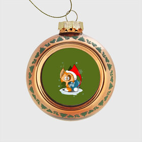 Стеклянный ёлочный шар с принтом Маленький Котик Дед Мороз в Санкт-Петербурге, Стекло | Диаметр: 80 мм | графика | ёлка | ёлочная игрушка | животное | котик | новый год | персонаж | природа | рисунок