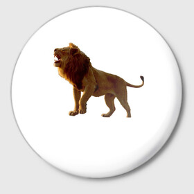 Значок с принтом Король Лев в Санкт-Петербурге,  металл | круглая форма, металлическая застежка в виде булавки | disney | king | lion | король | лев