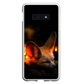 Чехол для Samsung S10E с принтом Лисичка с фонариками в Санкт-Петербурге, Силикон | Область печати: задняя сторона чехла, без боковых панелей | fox | foxy | животное | звери | лиса | лисенок | лисичка | милая | рыжая | фокс