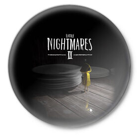 Значок с принтом Little Nightmares 2 Шестая в Санкт-Петербурге,  металл | круглая форма, металлическая застежка в виде булавки | Тематика изображения на принте: little nightmares | little nightmares 2 | игра | литл нигмарес | литл нигмарес 2 | литл нигхтмарес | литл нигхтмарес 2 | ужас | хоррор | шестая