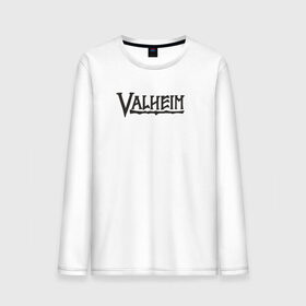 Мужской лонгслив хлопок с принтом Valheim logo в Санкт-Петербурге, 100% хлопок |  | valheim | valheim логотип | вальхейм | выживание | игра | игры