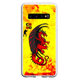 Чехол для Samsung Galaxy S10 с принтом CS:GO Dragon Lore AWP в Санкт-Петербурге, Силикон | Область печати: задняя сторона чехла, без боковых панелей | Тематика изображения на принте: awp | counter strike | cs go | cs go dragon lore | dragon | hyper beast | logo | neo noir | авп | автомат | драгон | контр страйк | красный дракон | кс го | кс го авп | логотипы игр | неонуар | оружие | оружие из кс го | скины | скоростн