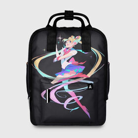 Женский рюкзак 3D с принтом Sailor Moon Сейлор Мун в Санкт-Петербурге, 100% полиэстер | лямки с регулируемой длиной, сверху ручки, чтобы рюкзак нести как сумку. Основное отделение закрывается на молнию, как и внешний карман. Внутри два дополнительных кармана, один из которых закрывается на молнию. По бокам два дополнительных кармашка, куда поместится маленькая бутылочка
 | anime | sailor moon | аниме | анимэ | венера | луна | лунная призма | марс | сейлор мун | серебрянное тысячелетие | серенити | сэйлор | усаги цукино | чиби мун | эндимион
