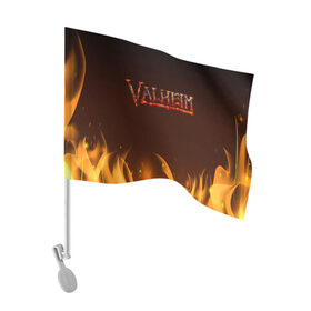 Флаг для автомобиля с принтом Valheim: Вальхейм выживание. в Санкт-Петербурге, 100% полиэстер | Размер: 30*21 см | fejd | valheim | вальхейм | викинг | викинги | выживание | выживач | игра