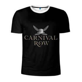 Мужская футболка 3D спортивная с принтом Карнивал Роу - Carnival Row в Санкт-Петербурге, 100% полиэстер с улучшенными характеристиками | приталенный силуэт, круглая горловина, широкие плечи, сужается к линии бедра | Тематика изображения на принте: carnival row | волшебный | исторический | карнивал роу | крылья | лого | логотип | подарок | сериал | сказка | фея | черный | шляпа