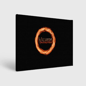 Холст прямоугольный с принтом Valheim - огненный круг в Санкт-Петербурге, 100% ПВХ |  | Тематика изображения на принте: valheim | вальхейм | викинги | игра | компьютерный | круг | логотип | минимализм | огненный | огонь | подарок | черный