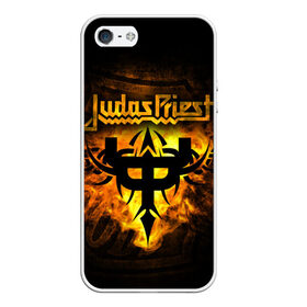 Чехол для iPhone 5/5S матовый с принтом JUDAS PRIEST в Санкт-Петербурге, Силикон | Область печати: задняя сторона чехла, без боковых панелей | heavy metal | judas priest | metal | metal gods | группы | джудас прист | метал | роб хэлфорд | хард рок | хеви метал