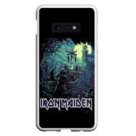 Чехол для Samsung S10E с принтом IRON MAIDEN в Санкт-Петербурге, Силикон | Область печати: задняя сторона чехла, без боковых панелей | black | dark | death | fantasy | hardcore | heavy metal | iron maiden | metal | music | rock | skuul | usa | метал | музыка | рок | скелет | фентези | череп | черный