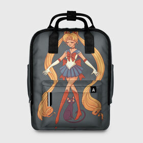 Женский рюкзак 3D с принтом Sailor Moon Сейлор Мун в Санкт-Петербурге, 100% полиэстер | лямки с регулируемой длиной, сверху ручки, чтобы рюкзак нести как сумку. Основное отделение закрывается на молнию, как и внешний карман. Внутри два дополнительных кармана, один из которых закрывается на молнию. По бокам два дополнительных кармашка, куда поместится маленькая бутылочка
 | anime | sailor moon | аниме | анимэ | венера | луна | лунная призма | марс | сейлор мун | серебрянное тысячелетие | серенити | сэйлор | усаги цукино | чиби мун | эндимион