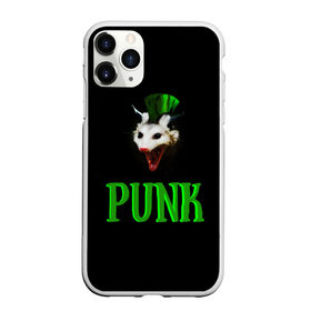 Чехол для iPhone 11 Pro матовый с принтом punky trashcat в Санкт-Петербурге, Силикон |  | punk. | trashcat | животные | ирокез | опоссум | панк