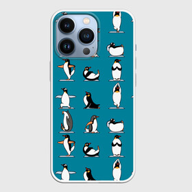Чехол для iPhone 13 Pro с принтом Пингвина на заярдке в Санкт-Петербурге,  |  | голубая | день валентина | день святого | день святого валентина | зарядка | качки | пингвин | пингвины | прикольная | птица | птицы | физкультура | физра