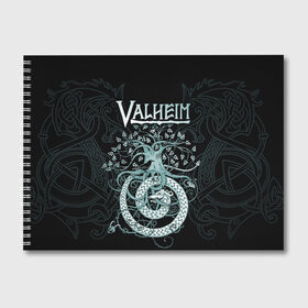 Альбом для рисования с принтом Valheim в Санкт-Петербурге, 100% бумага
 | матовая бумага, плотность 200 мг. | valheim | viking | валхейм | викинги | игры
