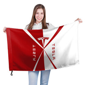 Флаг 3D с принтом Tesla $$$ в Санкт-Петербурге, 100% полиэстер | плотность ткани — 95 г/м2, размер — 67 х 109 см. Принт наносится с одной стороны | red | tesla | tesla car | tesla electric car | tesla lettering | tesla logo | tesla print | white | автомобиль тесла | белый | красный | логотип тесла | надпись тесла | принт тесла | тесла | электромобиль тесла