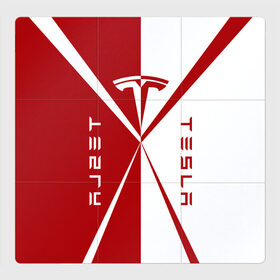 Магнитный плакат 3Х3 с принтом Tesla SSS в Санкт-Петербурге, Полимерный материал с магнитным слоем | 9 деталей размером 9*9 см | red | tesla | tesla car | tesla electric car | tesla lettering | tesla logo | tesla print | white | автомобиль тесла | белый | красный | логотип тесла | надпись тесла | принт тесла | тесла | электромобиль тесла