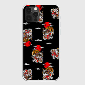 Чехол для iPhone 12 Pro Max с принтом Японский стиль - тигры в Санкт-Петербурге, Силикон |  | Тематика изображения на принте: арт | животные | облака | огонь | пламя | рисунок | стиль | тигр | японский